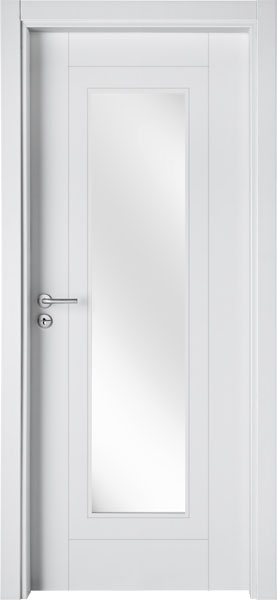  LA02V1 White/ Glass Door